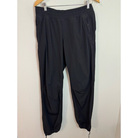 Lululemon Pants Women’s Black Run Dog Runner Jogger 10 Mid Rise Lined EUC - Picture 1 of 10